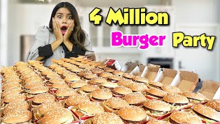 4 Million Subscribers BURGER 🍔 Party + Surprise 🎊