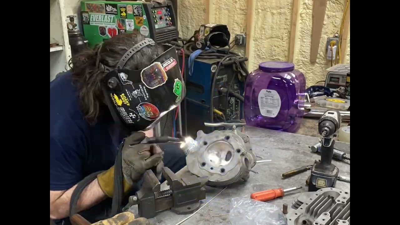 Panhead exhaust flange fix YouTube