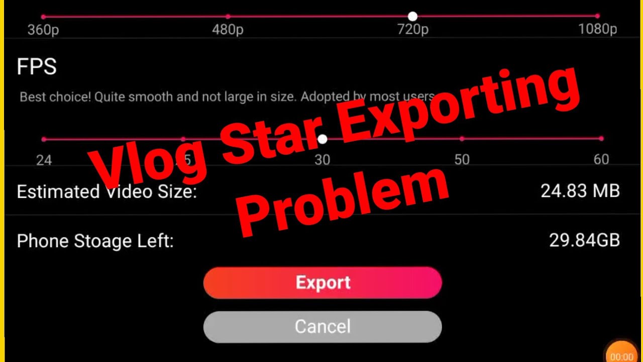 Vlog Star App Exporting Problem Solve YouTube
