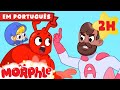 A vida do Senhor Ação! | 2 HORAS de Morphle em Português | Desenhos Animados para Crianças