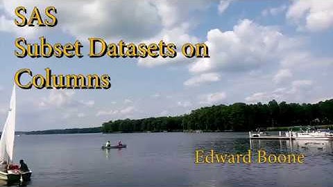 SAS Subsetting Dataset on Columns