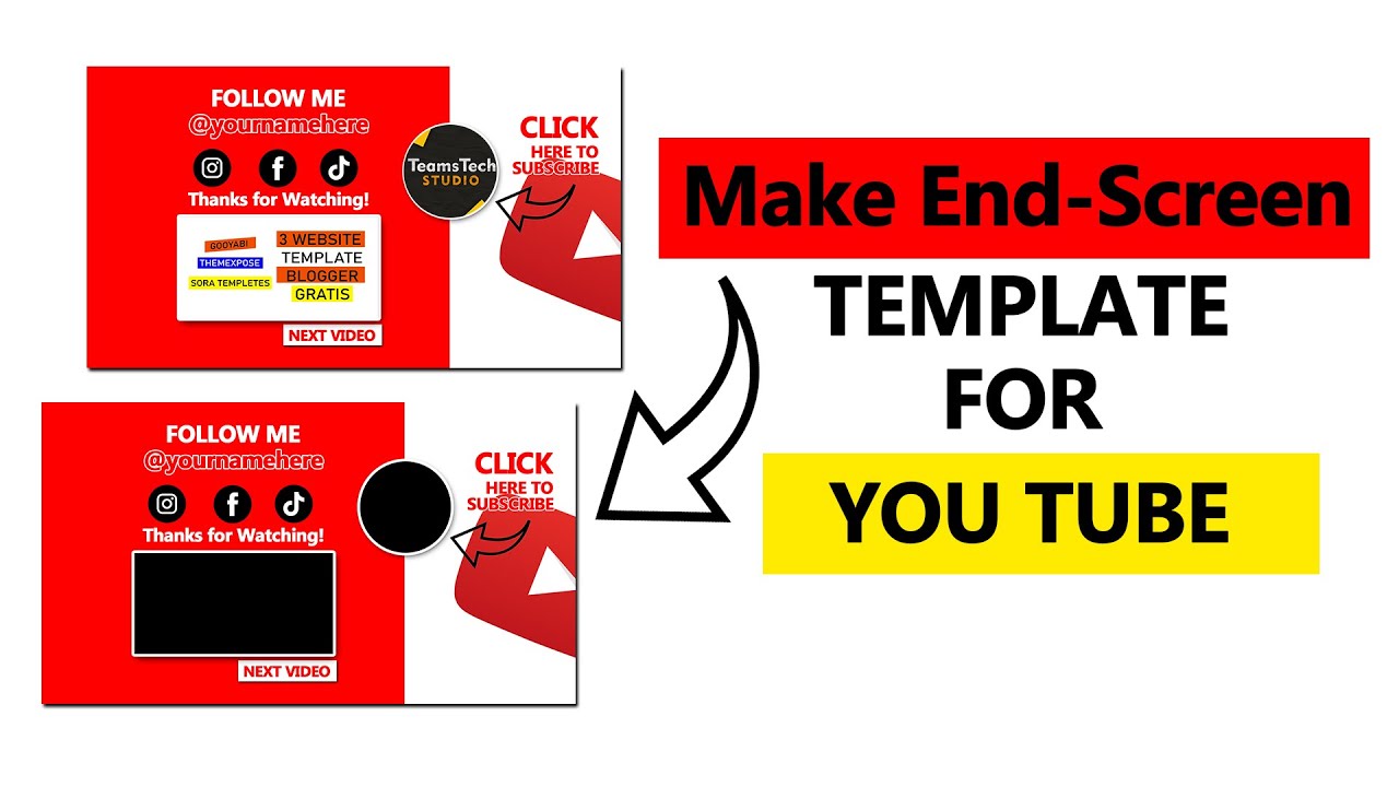 Make End-Screen for YouTube Video #tutorial #tips - YouTube