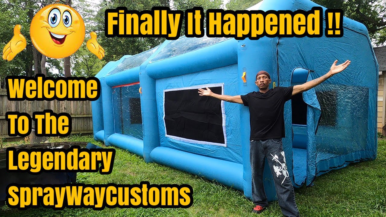 SprayWayCustoms 26x15 Brand New Paint Booth VEVOR PORTABLE INFLATABLE SPRAY BOOTH FOR PAINTING