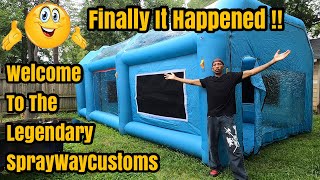 SprayWayCustoms 26x15 Brand New Paint Booth VEVOR PORTABLE INFLATABLE SPRAY BOOTH FOR PAINTING CARS