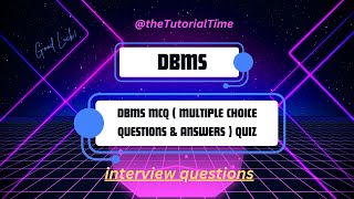 Database Management System | DBMS MCQ 50 (Multiple Choice Questions) #DBMS #MCQ