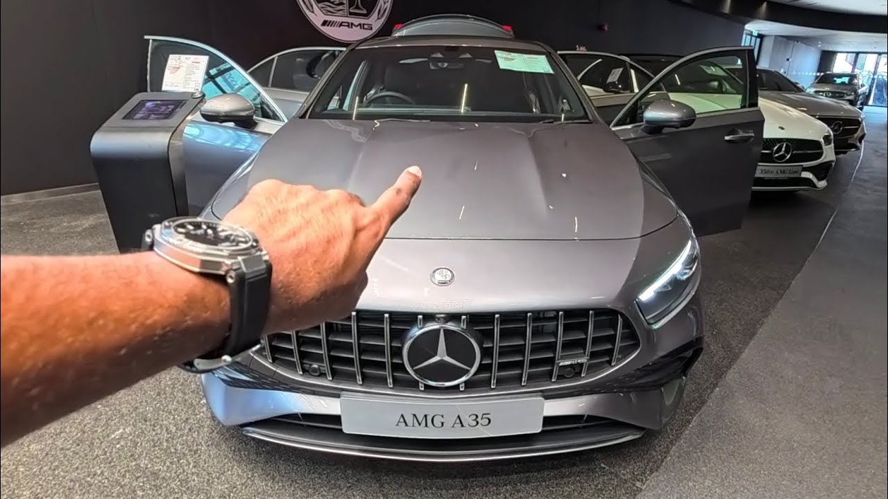 От первого лица! Новинка 2025 года! Mercedes-AMG A35 в цвете «Горный серый» и чёрная микрофибра D...