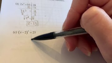 Solving Quadratics Using Inverse Operations