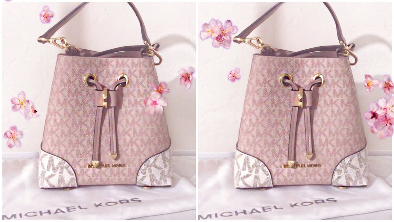 Michael Kors MERCER Small Soft Pink Tri-color Pebbled Leather Satchel  UNBOXING by Glez 