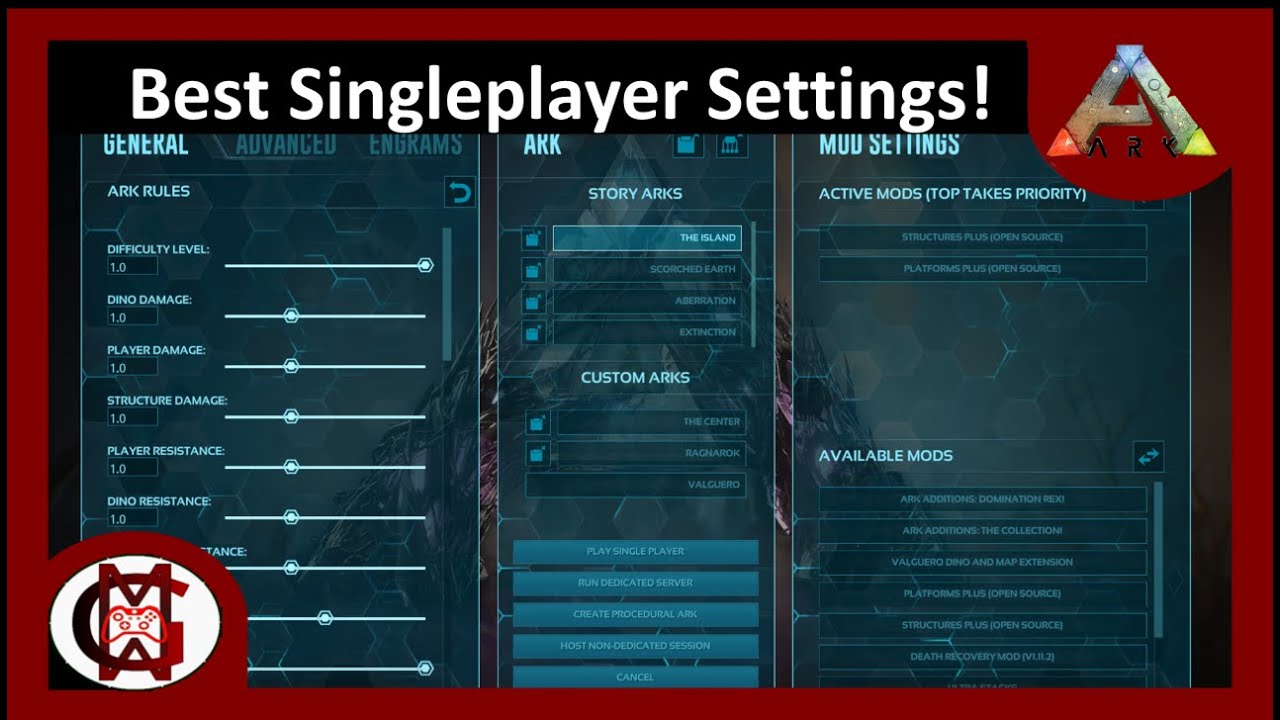 best-singleplayer-settings-for-ark-survival-evolved-youtube