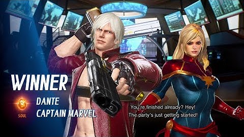 DANTE&CAPTIN MARVEL (ARCADE MODE GAMEPLAY)MARVEL VS CAPCOM :)