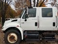 CREW CAB INTERNATIONAL 4300 BATTERY DRAW, AIR LEAKS, CRANE/BED REMOVAL