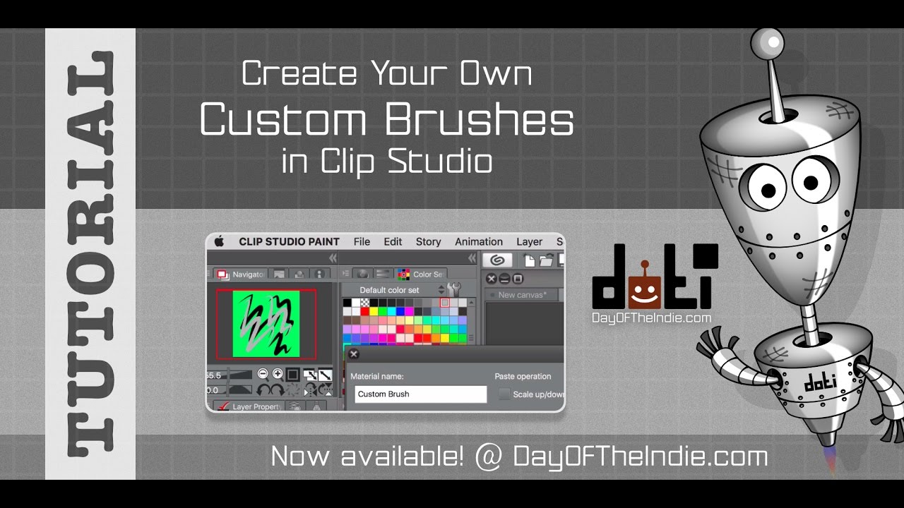 DOTI: Create Your Own Custom Brushes In Clip Studio Paint - YouTube