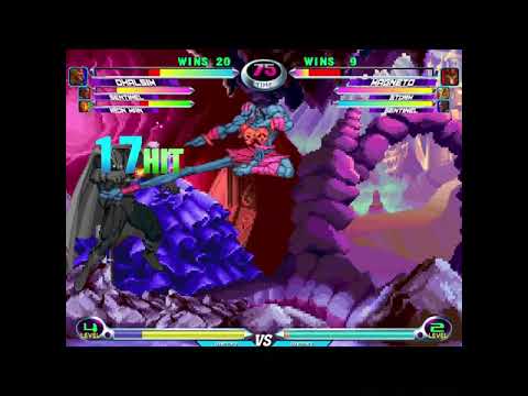 MvC2 Dhalsim 70% unfly wall carry loop to flying screen deterioration relaunch K.O. combo 9/13/23