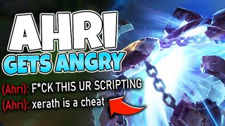 #1 XERATH WORLD INSANE ACCURACY MAKES AHRI RAGE! SCRIPTING XERATH - League of Legends