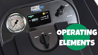 Operating Elements of pure water filter HydroPower RO S for cleaning with pure water