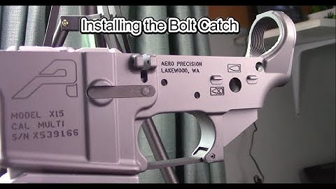 AR15 Bolt catch release installation