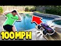 100MPH RC CAR vs MY POOL!