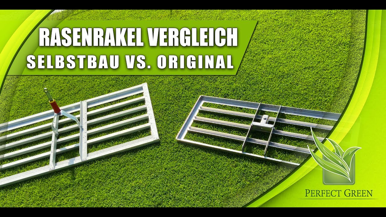 Rasenrakel Vergleich  |  Selbstbau vs. Original  |  Rasen sanden  |  Sandrakel