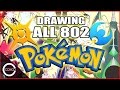 Sehen Sie sich an, wie ein Mann in 350 Stunden alle 807 Pokemon zeichnet