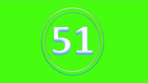 CountDown 51s - (Greenscreen, Sound Effect, No Copy Right)