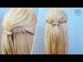【ゴムだけでOK!】ハーフアップ2段くるりんぱヘアアレンジ
