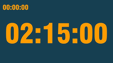 2 hour 15 minute timer (with end alarm, time elapsed and progress bar)