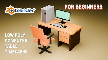 Blender Low Poly Computer Table Timelapse | Beginner Friendly
