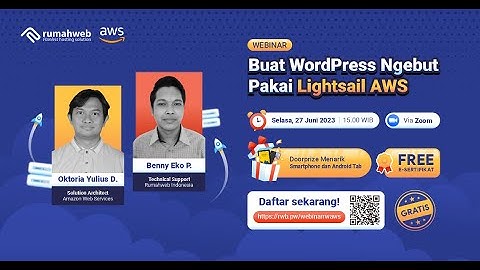 Webinar Buat WordPress Ngebut Pakai Lightsail AWS