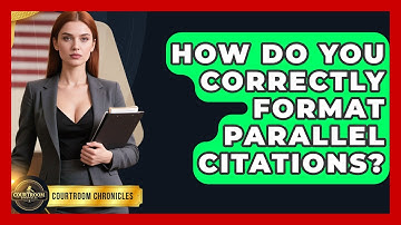 How Do You Correctly Format Parallel Citations? - Courtroom Chronicles