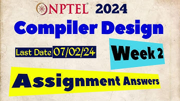 NPTEL Compiler Design Week 2 Assignment Answers | Jan 2024