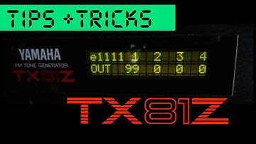 FM Synthesizer Programming Tips Tricks Video Yamaha TX81Z