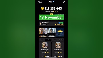 Gemz Daily Combo today 13 November | Gemz Daily Combo today | Gemz daily combo card | #gemz #gemz