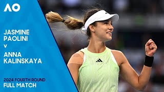 Jasmine Paolini V Anna Kalinskaya Full Match | Australian Open 2024 Fourth Round