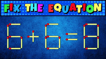Only A GENIUS Can Fix These Equations By Moving only 1 Stick 🧠 #braingames #puzzles