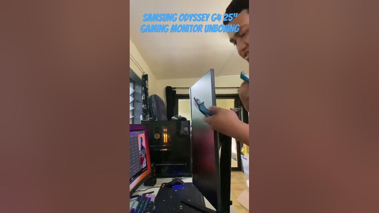 240hrtz Samsung odyssey G4 gaming monitor unboxing 