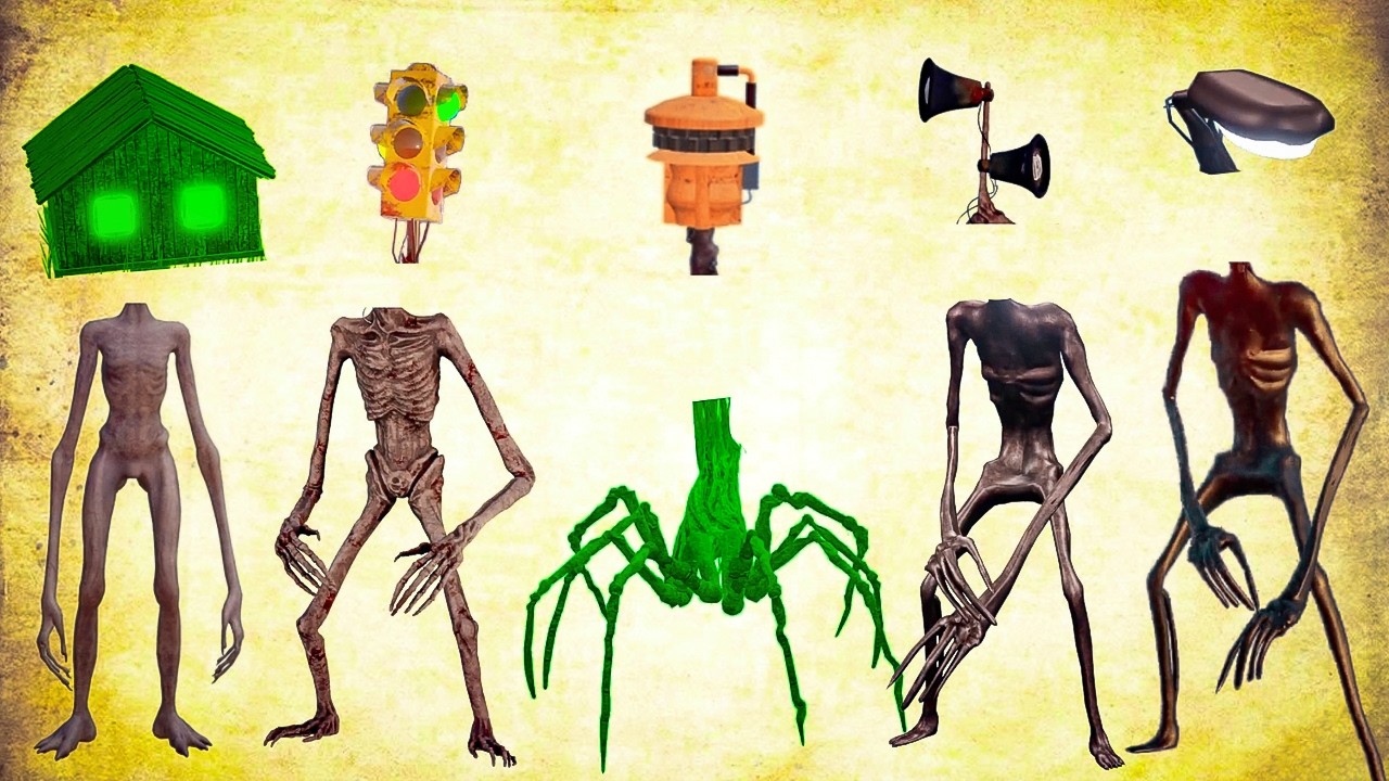 WRONG HEADS FIVE SIREN HEAD, SIREN TRAFFIC LIGHT HEAD, SIREH LIGHT HEAD,HOUSE HEAD,SIREN ACA BANSHEE