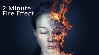 2 Minute Photoshop Fire Face Effect Photoshop Tutorial screenshot 3