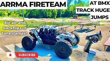 Arrma fireteam big jumps and bash session! (Timestamps in comments)