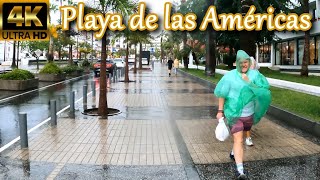 TENERIFE - PLAYA DE LAS AMÉRICAS | Thunderstorm All Day Yesterday ⛈️ Rain, Thunder & Wind 👀 Dec 2022
