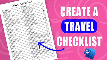 Maak een reischecklist in Word