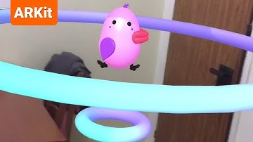 Squishy Hoops Gameplay - Very difficult iOS AR Game