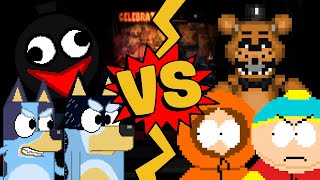 M.u.g.e.n Battles Blueybanditzeeky H. Bomb Vs Kenny Mccormickeric Cartmanfreddy Fazbear