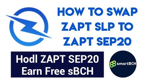 How to swap ZAPT SLP tokens to SmartBCH on Zapit wallet | ZAPT SLP to SEP20