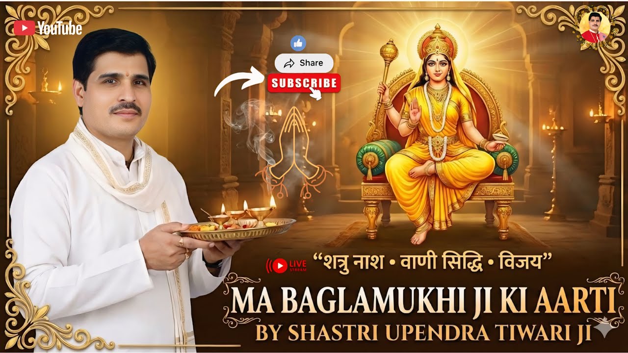 🔴 LIVE : माँ बगलामुखी की महाआरती 🌼❤️# जय माँ बगलामुखी 🌼💐# ❤️🌹by shashtri upendra tiwari is live