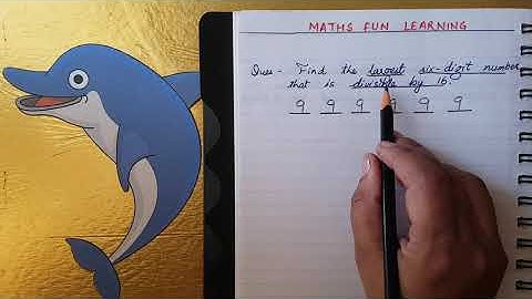 Find the Largest 6 digit number that is divisible by 16 ? ( Easy Method to solve )
