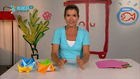 Anke bastelt ein Origami T-shirt - Die Sendung mit...