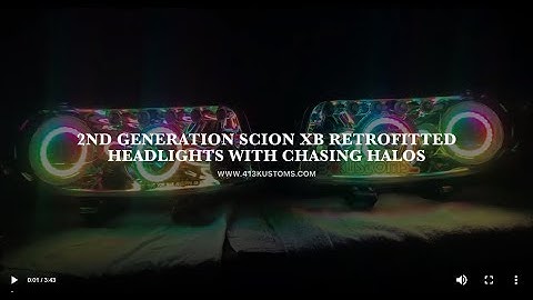2nd Gen Scion xB Retrofit Headlights Bluetooth Chasing Halos Switchback DRL