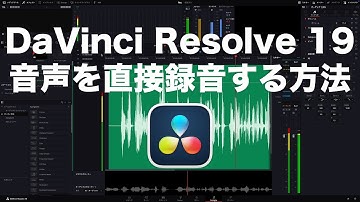 【2025年最新】DaVinci Resolve 19でマイクから音声を直接録音する方法