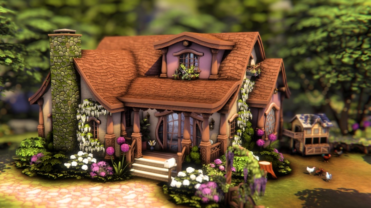 Small Secret Cottage 🍄 The Sims 4 Speed Build | No CC - YouTube