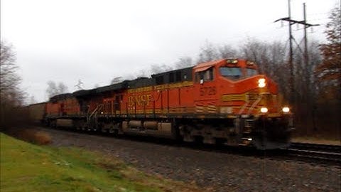BNSF coal train with old BN coal cars